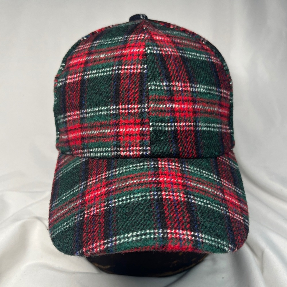 Do Everything In Love Plaid Baseball Cap Red Green Tartan Adjustable Hat OSFM